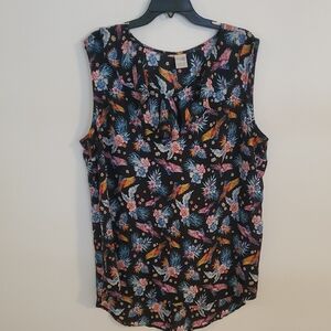 Floral Sleeveless Blouse